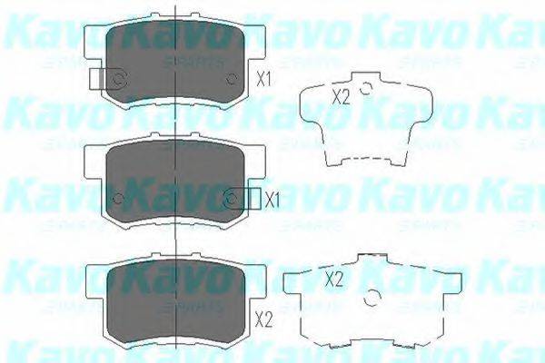 KAVO PARTS KBP2008 Комплект гальмівних колодок, дискове гальмо