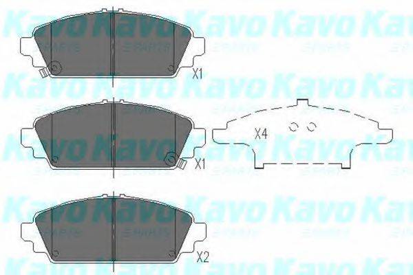 KAVO PARTS KBP2010 Комплект гальмівних колодок, дискове гальмо