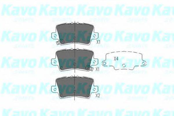 KAVO PARTS KBP2014 Комплект гальмівних колодок, дискове гальмо