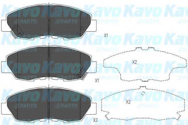 KAVO PARTS KBP2026 Комплект гальмівних колодок, дискове гальмо