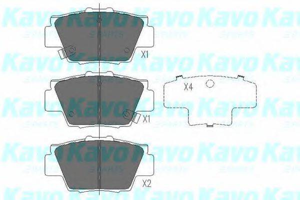 KAVO PARTS KBP2032 Комплект гальмівних колодок, дискове гальмо