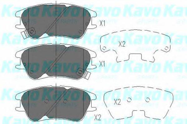 KAVO PARTS KBP3009 Комплект гальмівних колодок, дискове гальмо