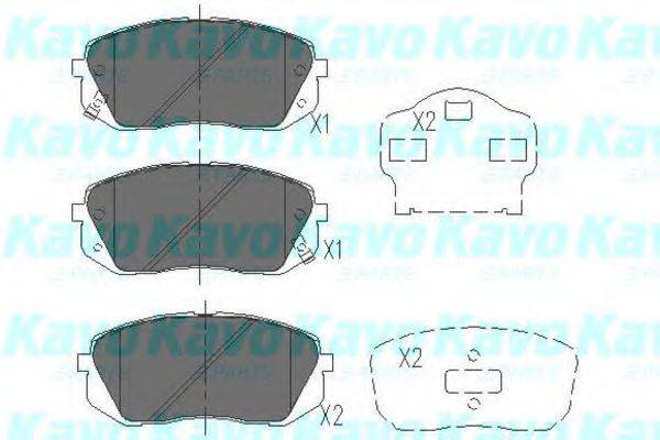 KAVO PARTS KBP4018 Комплект гальмівних колодок, дискове гальмо