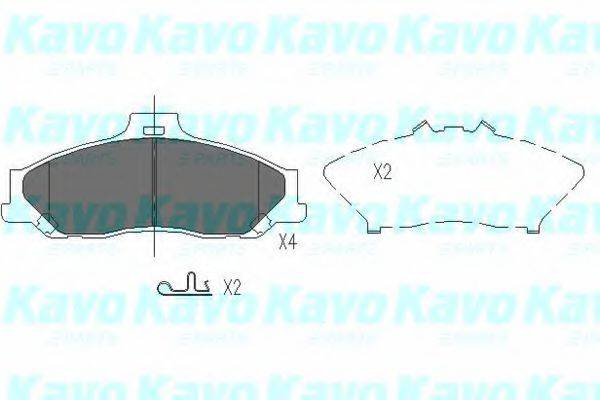 KAVO PARTS KBP4510 Комплект гальмівних колодок, дискове гальмо