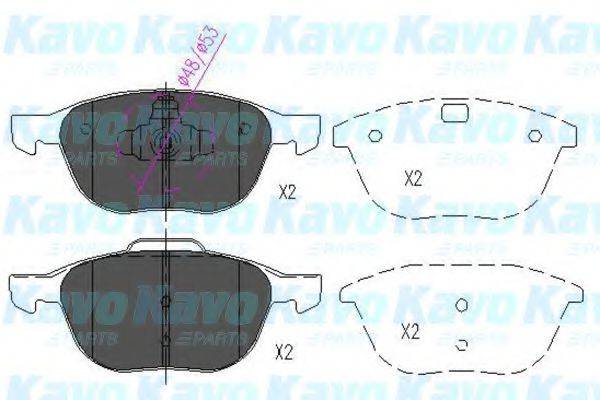 KAVO PARTS KBP4513 Комплект гальмівних колодок, дискове гальмо