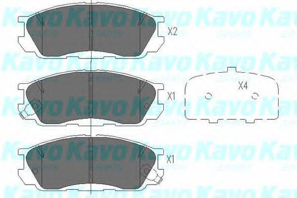 KAVO PARTS KBP4531 Комплект гальмівних колодок, дискове гальмо