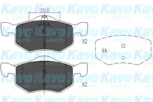 KAVO PARTS KBP4541 Комплект гальмівних колодок, дискове гальмо