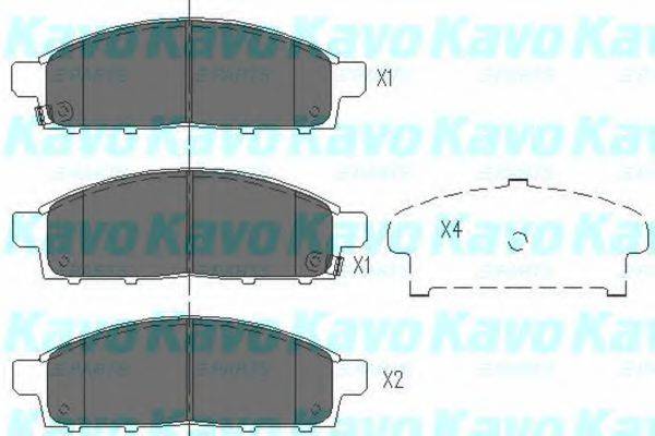 KAVO PARTS KBP5520 Комплект гальмівних колодок, дискове гальмо