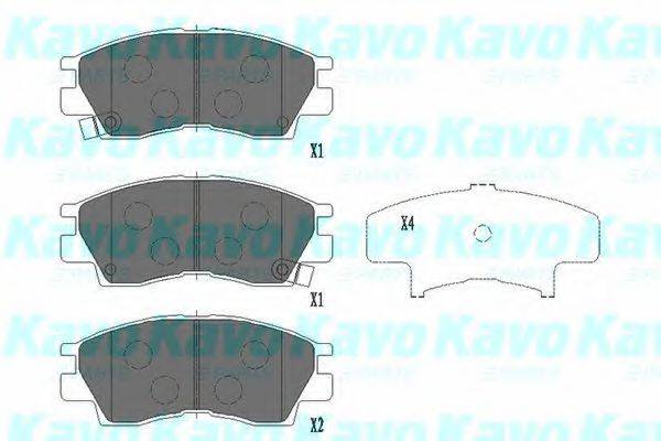 KAVO PARTS KBP5526 Комплект гальмівних колодок, дискове гальмо