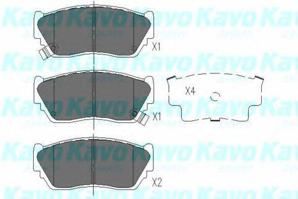 KAVO PARTS KBP6504 Комплект гальмівних колодок, дискове гальмо