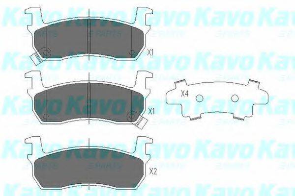 KAVO PARTS KBP6530 Комплект гальмівних колодок, дискове гальмо