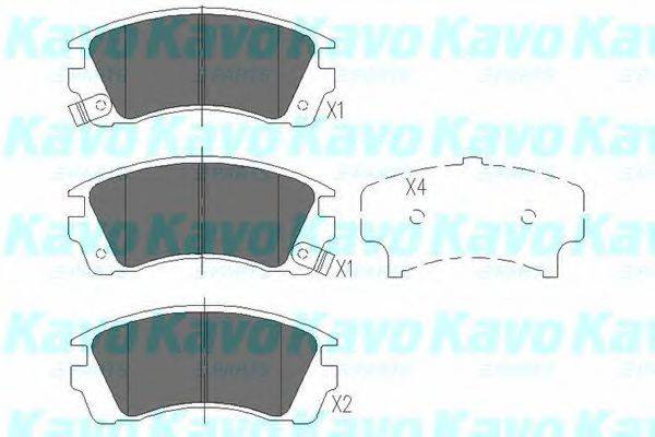 KAVO PARTS KBP6532 Комплект гальмівних колодок, дискове гальмо