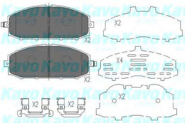 KAVO PARTS KBP6540 Комплект гальмівних колодок, дискове гальмо