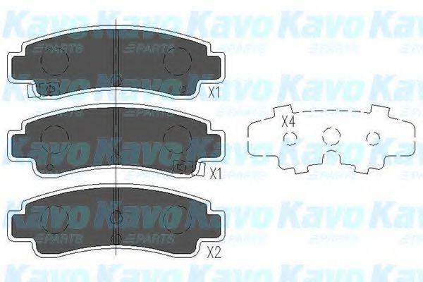 KAVO PARTS KBP6543 Комплект гальмівних колодок, дискове гальмо