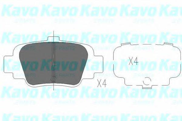 KAVO PARTS KBP6547 Комплект гальмівних колодок, дискове гальмо