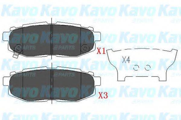 KAVO PARTS KBP8022 Комплект гальмівних колодок, дискове гальмо