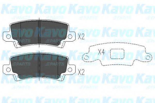 KAVO PARTS KBP9016 Комплект гальмівних колодок, дискове гальмо