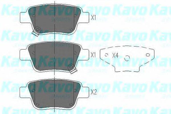 KAVO PARTS KBP9019 Комплект гальмівних колодок, дискове гальмо