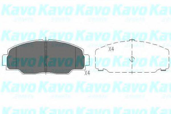 KAVO PARTS KBP9037 Комплект гальмівних колодок, дискове гальмо