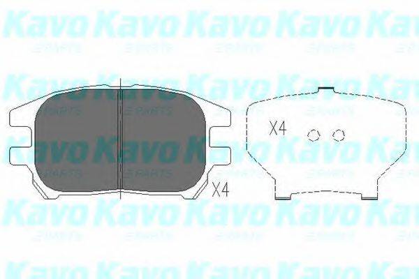 KAVO PARTS KBP9092 Комплект гальмівних колодок, дискове гальмо