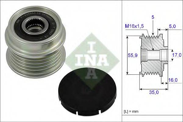 INA 535000410 Механізм вільного ходу генератора