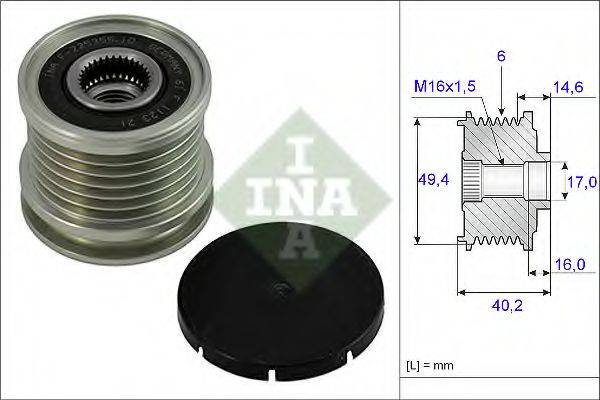 INA 535000110 Механізм вільного ходу генератора