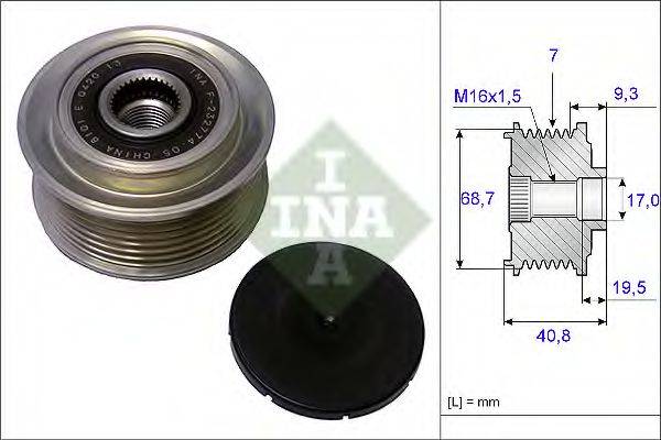 INA 535007910 Механізм вільного ходу генератора