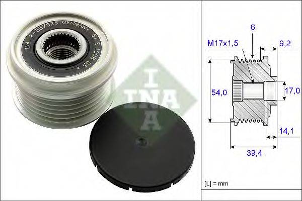 INA 535015110 Механізм вільного ходу генератора