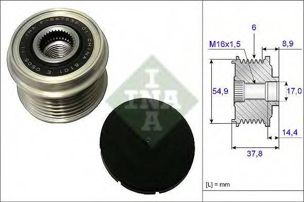 INA 535021710 Механізм вільного ходу генератора