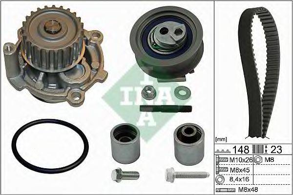 INA 530044532 Водяний насос + комплект зубчастого ременя