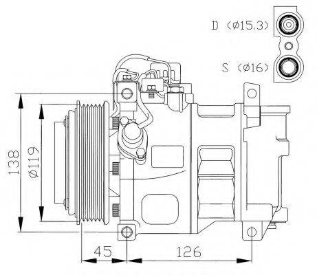 NRF 32042G Компресор, кондиціонер