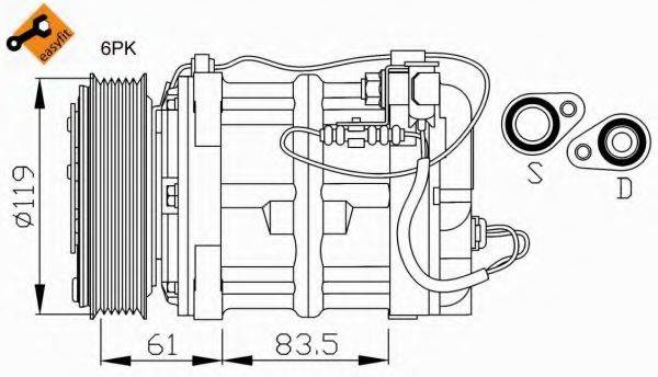 NRF 32108G Компресор, кондиціонер