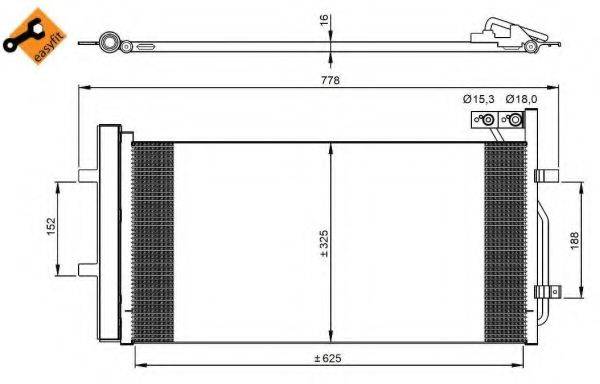 NRF 350029 Конденсатор, кондиціонер