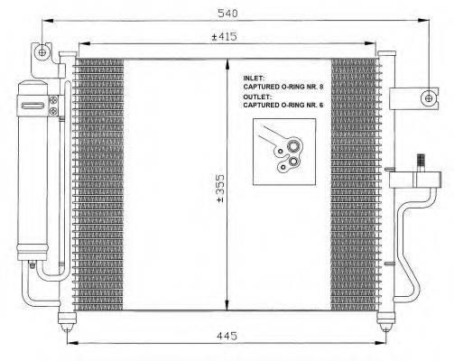 NRF 35428 Конденсатор, кондиціонер