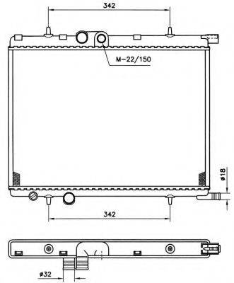 NRF 519525 Радіатор, охолодження двигуна