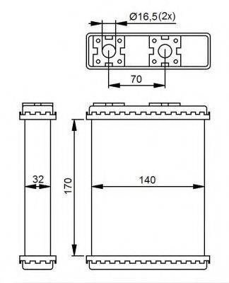 NRF 52230 Теплообмінник, опалення салону