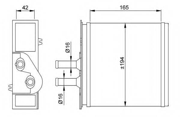 NRF 53204 Теплообмінник, опалення салону