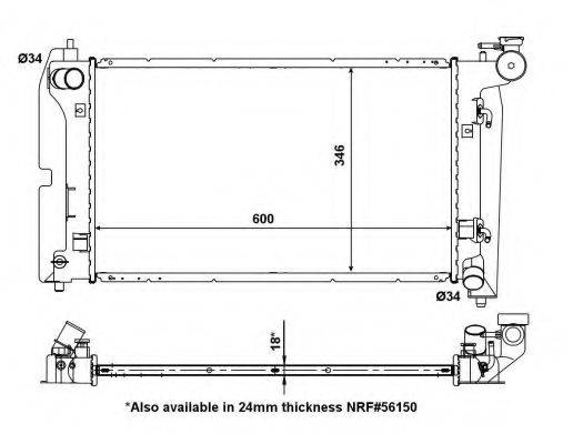 NRF 53325 Радіатор, охолодження двигуна