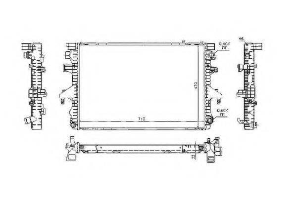 NRF 53795 Радіатор, охолодження двигуна