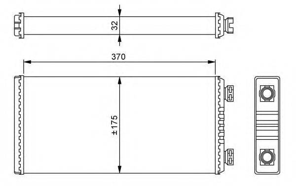 NRF 54257 Теплообмінник, опалення салону