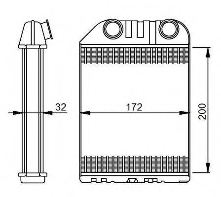 NRF 54287 Теплообмінник, опалення салону