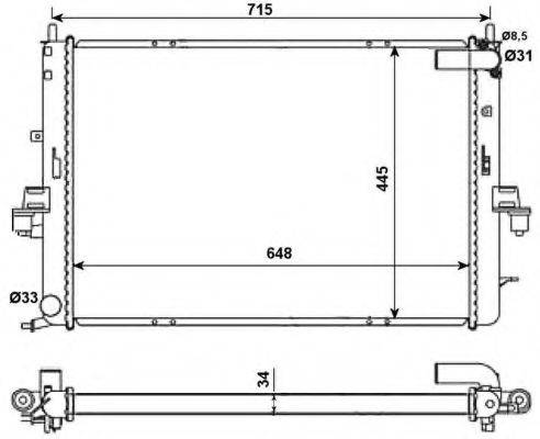 NRF 55319 Радіатор, охолодження двигуна