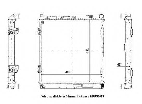NRF 56141 Радіатор, охолодження двигуна