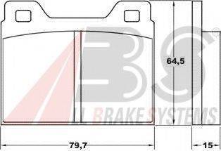 A.B.S. 36055 Комплект гальмівних колодок, дискове гальмо