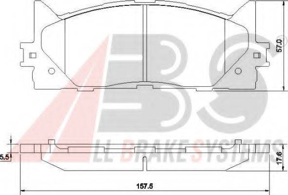 A.B.S. 37677 Комплект гальмівних колодок, дискове гальмо