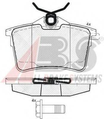 A.B.S. 37700OE Комплект гальмівних колодок, дискове гальмо