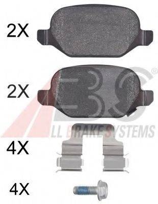 A.B.S. 37968OE Комплект гальмівних колодок, дискове гальмо