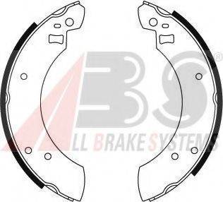 A.B.S. 8743 Комплект гальмівних колодок