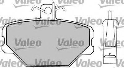 VALEO 597088 Комплект гальмівних колодок, дискове гальмо