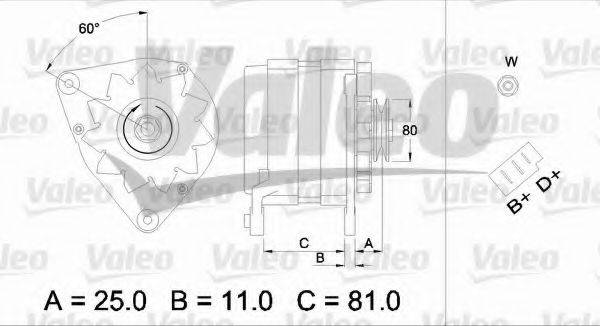 VALEO 437381 Генератор